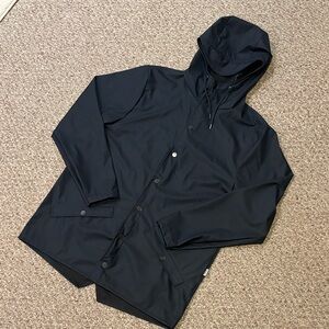 RAINS Navy Blue Rain Jacket